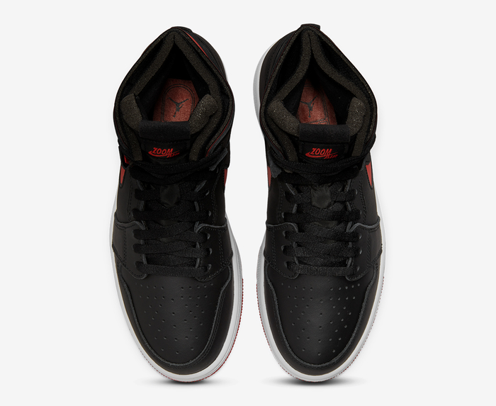 Air jordan 1 black clearance and white with red swoosh