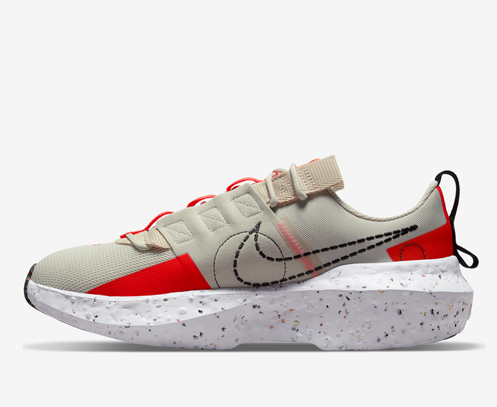 Nike - W CRATER IMPACT 'LIGHT BONE/BLACK-BRIGHT CRIMSON-ORANGE' - VegNonVeg