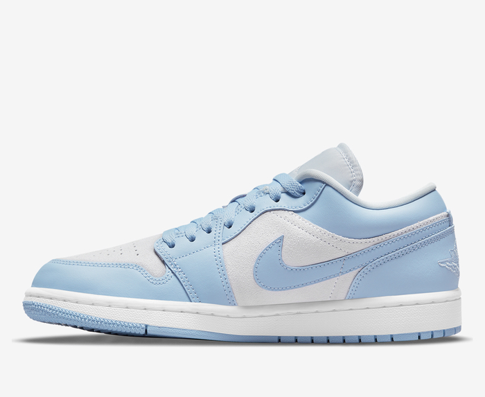 Jordan - WMNS AIR JORDAN 1 LOW 'FOOTBALL GREY/ALUMINUM-WHITE' - VegNonVeg