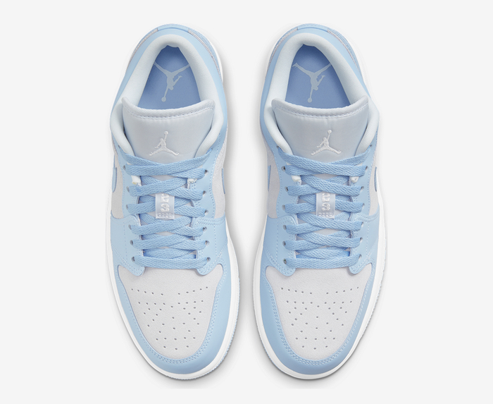 Jordan - WMNS AIR JORDAN 1 LOW 'FOOTBALL GREY/ALUMINUM-WHITE' - VegNonVeg