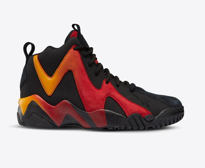 REEBOK KAMIKAZE II black FLASH RED semi Solar Gold VegNonVeg