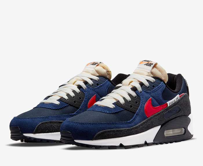 Air max 90 sales university red black