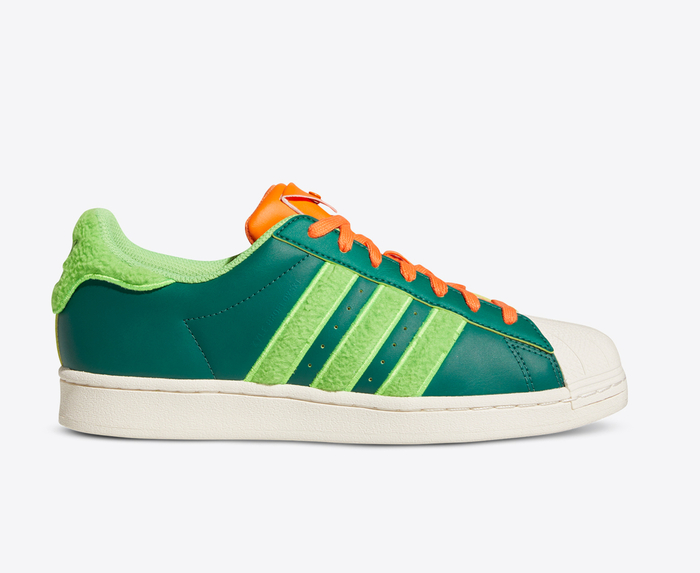 Adidas superstar green orange best sale