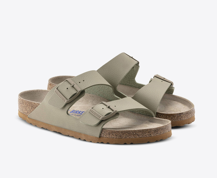 Birkenstock - ARIZONA SFB BF DESERT SOIL 'FADED KHAKI' - VegNonVeg