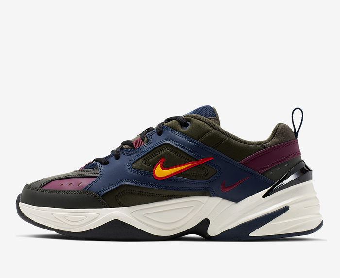 Nike M2K TEKNO MIDNIGHT NAVY UNIVERSITY GOLD BORDEAUX VegNonVeg