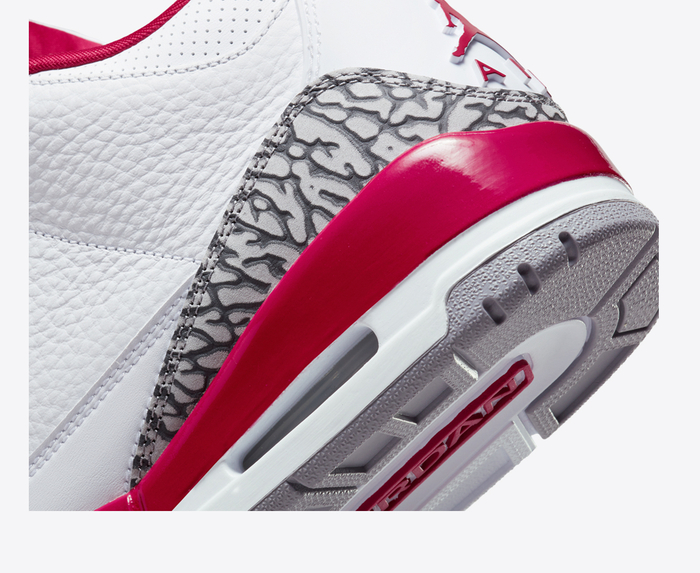 Nike Air Jordan 3 popular Retro 'Cardinal Red' PS White Curry Red