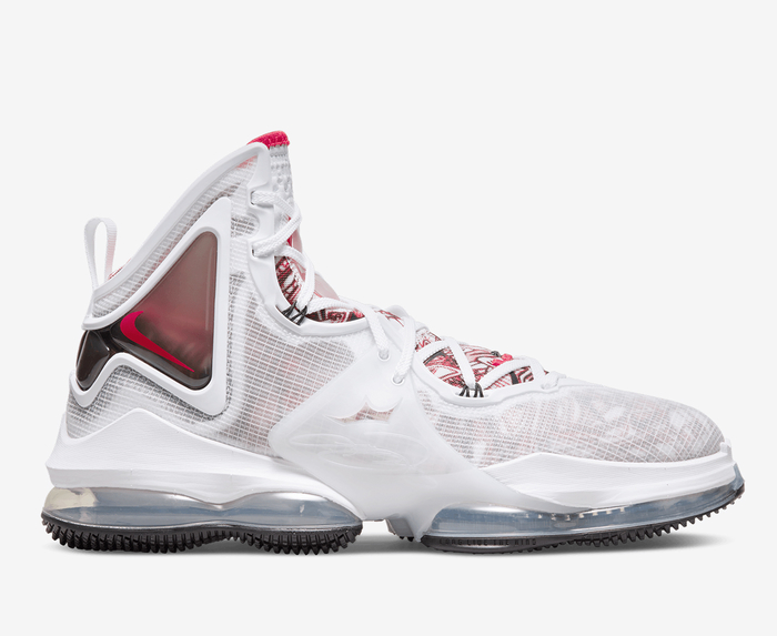 Lebrons white hot sale and red