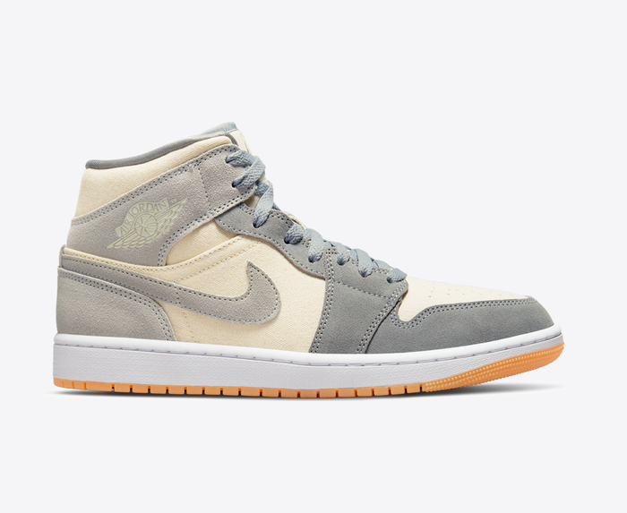 Jordan AIR JORDAN 1 MID SE 'COCONUT MILK/COCONUT MILK/PARTICLE GREY' VegNonVeg