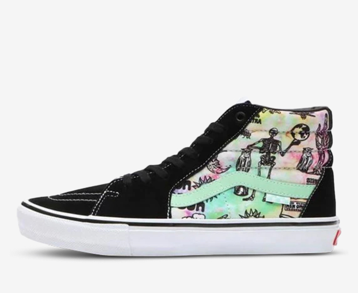 Vans - SKATE SK8-HIGH SHROOM DOOM 'BLACK/GREEN ASH' - VegNonVeg