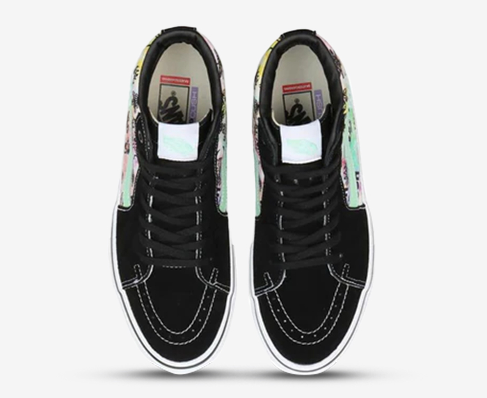 Vans - SKATE SK8-HIGH SHROOM DOOM 'BLACK/GREEN ASH' - VegNonVeg