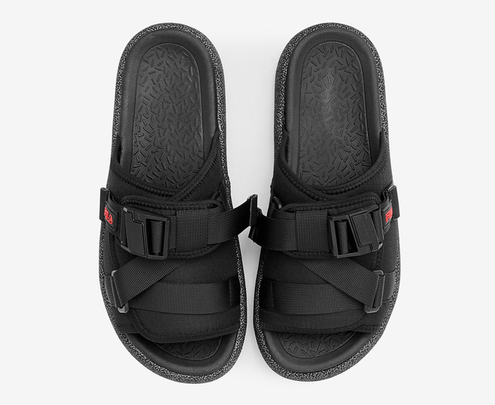 FILA Women's Sleek Slide ST Sandals Black/White/White, Size 11 - Walmart.com