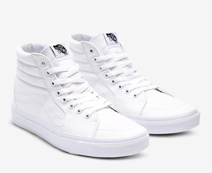 All white on sale high vans