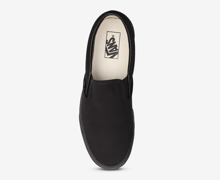 Plain black slip outlet on vans