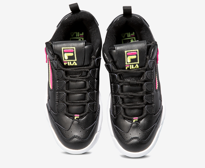 Fila DISRUPTOR 3 ZIP BLACK FUCHSIA PURPLE SHARP GREEN VegNonVeg