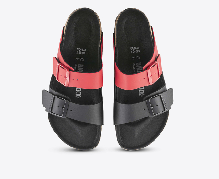 Black and 2025 red birkenstocks