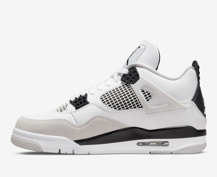 Jordan - AIR JORDAN 4 RETRO 'WHITE/BLACK/NEUTRAL GREY' - VegNonVeg