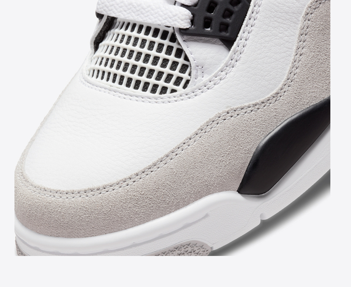 Jordan - AIR JORDAN 4 RETRO 'WHITE/BLACK/NEUTRAL GREY' - VegNonVeg