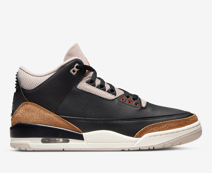 Jordan - AIR JORDAN 3 RETRO 'BLACK/RUSH ORANGE/FOSSIL STONE/SAIL ...