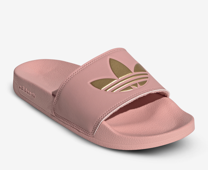 Rose gold adidas store sliders