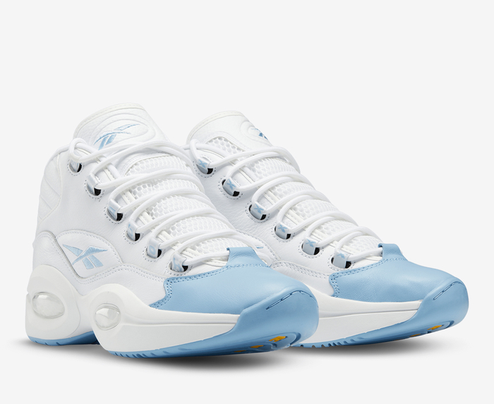 Reebok question store mid white blue