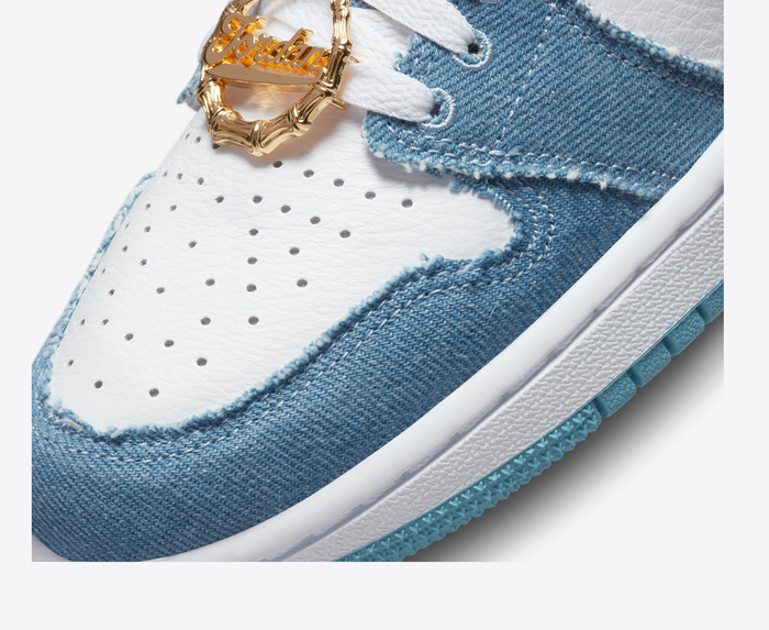 Blue and gold air jordans best sale