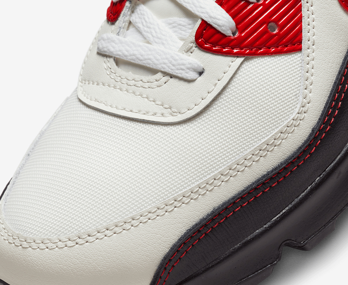 Nike air max 90 white/university clearance red/black