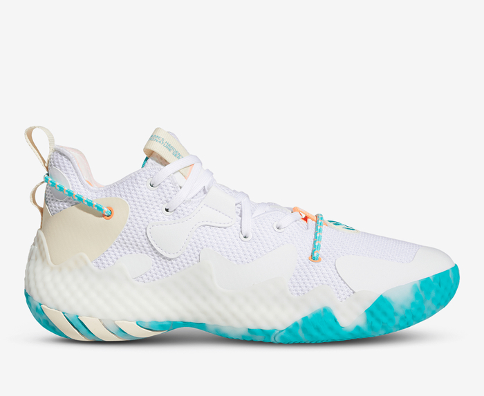 Adidas - Harden Vol 6 'FTWR WHITE/ECRU TINT/BEAM ORANGE' - VegNonVeg