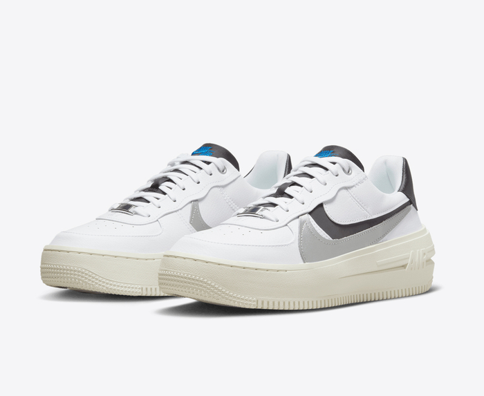 Nike - W AIR FORCE 1 PLT.AF.ORM LV8 'WHITE/BLACK-METALLIC SILVER-SAIL' -  VegNonVeg