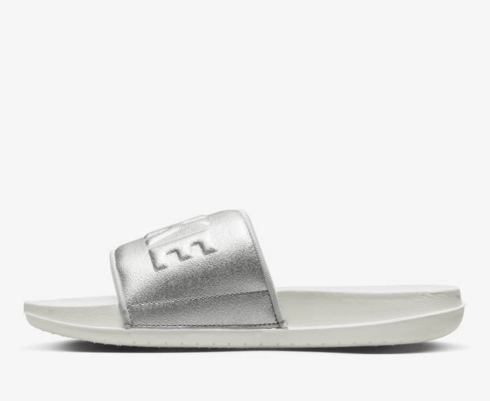 Nike slides clearance silver