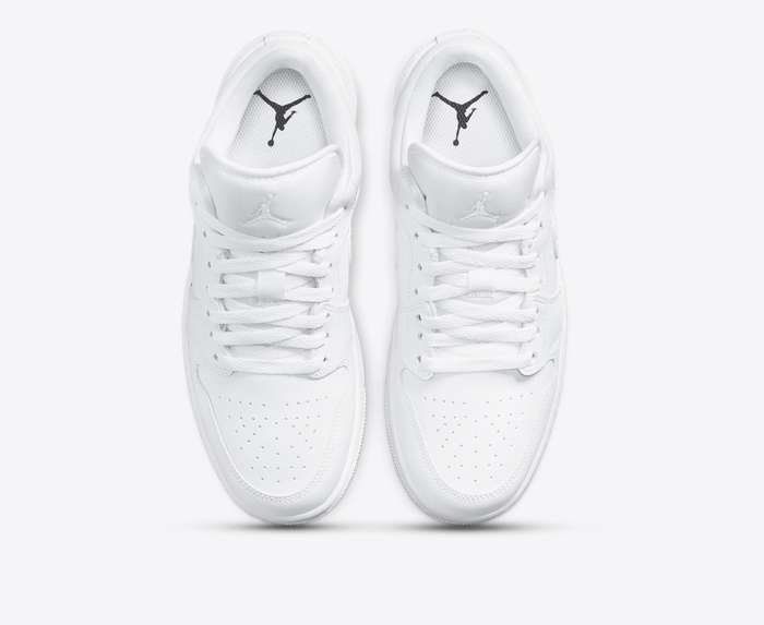 Jordan - WMNS AIR JORDAN 1 LOW 'WHITE/WHITE-WHITE' - VegNonVeg