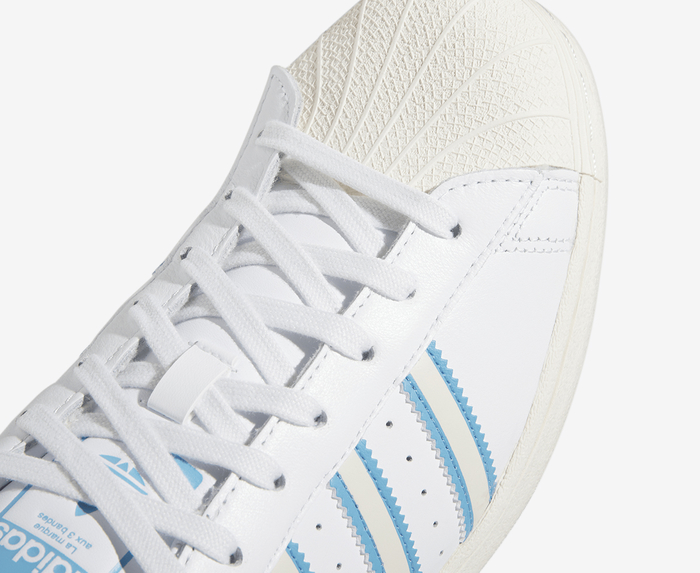 Light blue stripe superstars hotsell