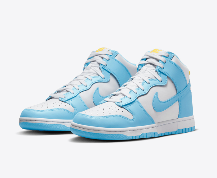 Nike Dunk High Wit/Blauw | Gratis verzending | SNEAKERS