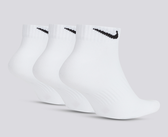 Nike - U NK EVERYDAY LTWT LOW 3PR 'WHITE/BLACK' - VegNonVeg