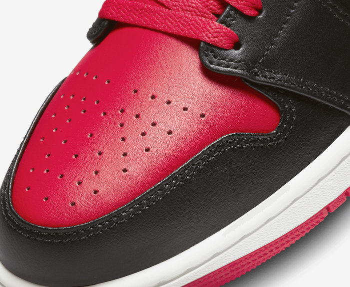 Jordan - AIR JORDAN 1 LOW 'GYM RED/GYM RED-WHITE' - VegNonVeg