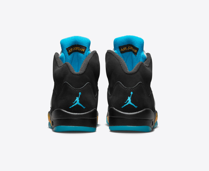 Jordan - AIR JORDAN 5 RETRO 'BLACK/AQUATONE-TAXI' - VegNonVeg
