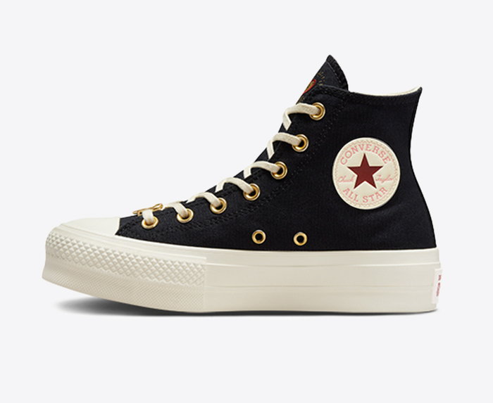 Converse - CHUCK TAYLOR ALL STAR LIFT HI 'BLACK/EGRET/BACK ALLY BRICK ...