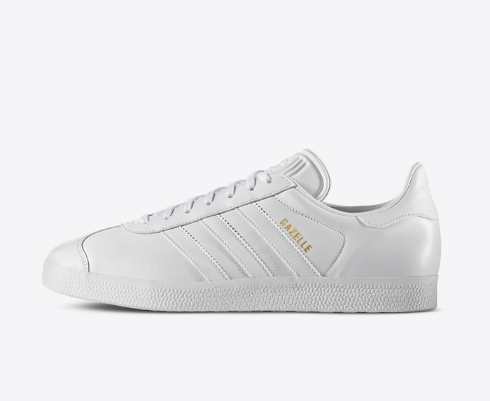 Adidas gazelle shop white/gold met