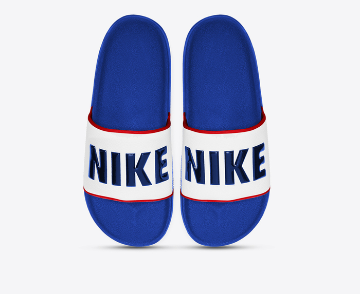 nike slides royal blue