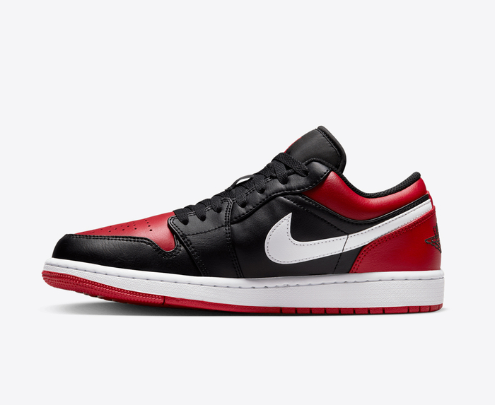 Jordan AIR JORDAN 1 LOW BLACK GYM RED WHITE VegNonVeg