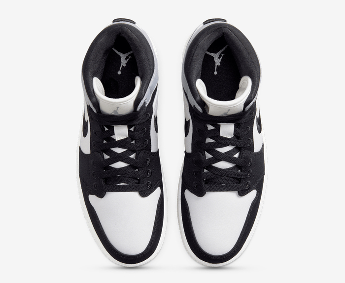 Jordan - WMNS AIR JORDAN 1 MID SE 'SAIL/BLACK-LT STEEL GREY' - VegNonVeg