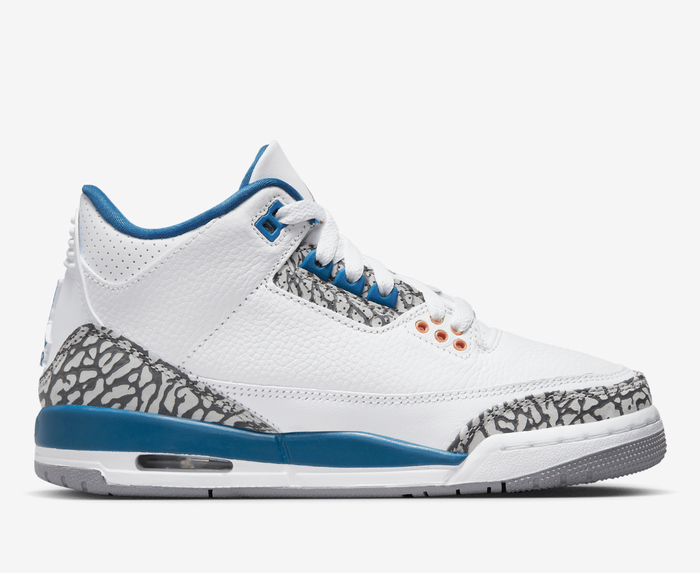 Retro 3 blue hot sale and white