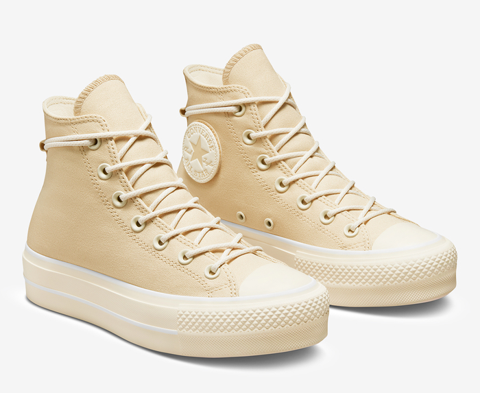 Converse - CHUCK TAYLOR ALL STAR LIFT HI 'OAT MILK/OAT MILK/NATURAL ...