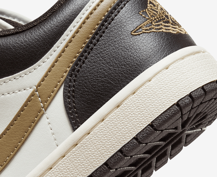 Jordan - AIR JORDAN 1 LOW 'SHADOW BROWN/BROWN KELP-SAIL' - VegNonVeg