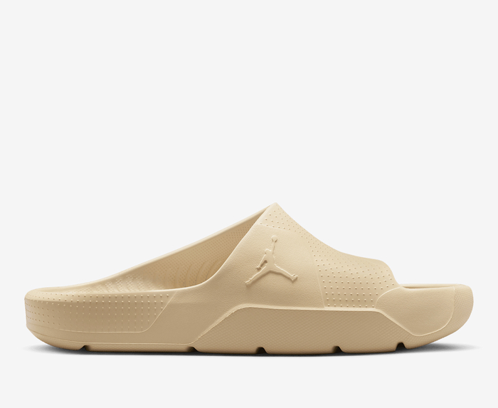 White and clearance gold jordan slides