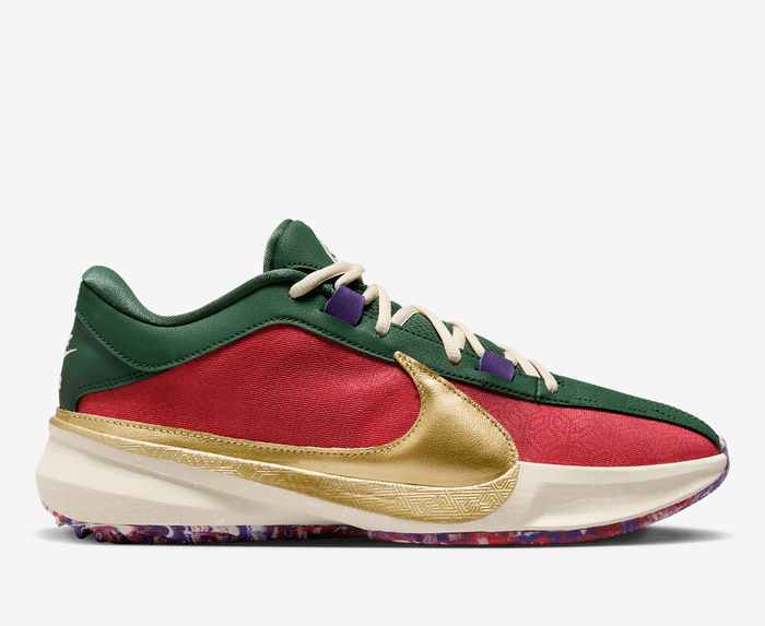 Nike - ZOOM FREAK 5 EP 'GYM RED/METALLIC GOLD-FIR-COURT PURPLE' - VegNonVeg