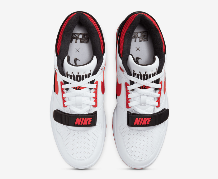 Nike - AIR ALPHA FORCE 88 'WHITE/FIRE RED-NEUTRAL GREY' - VegNonVeg