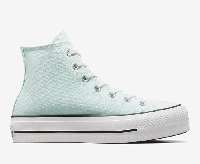 Converse CHUCK TAYLOR ALL STAR LIFT HIGH WHITE AQUA BLUE