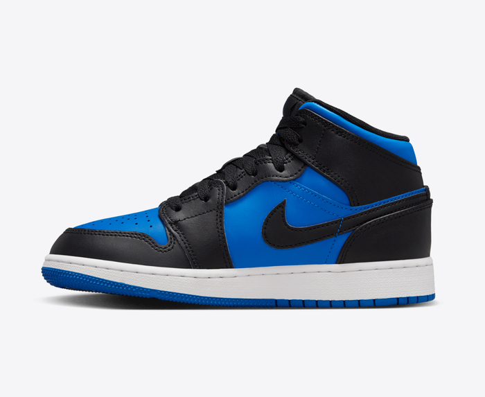 Jordan - Buy NIKE AIR JORDAN 1 MID 'BLACK/ROYAL BLUE-WHITE' - VegNonVeg