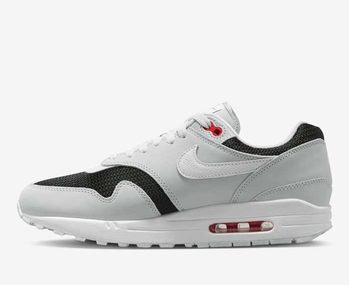 Nike - AIR MAX 1 PREMIUM 'PURE PLATINUM/WHITE-BLACK-SPORT RED' - VegNonVeg