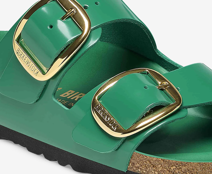 Green leather online birkenstocks